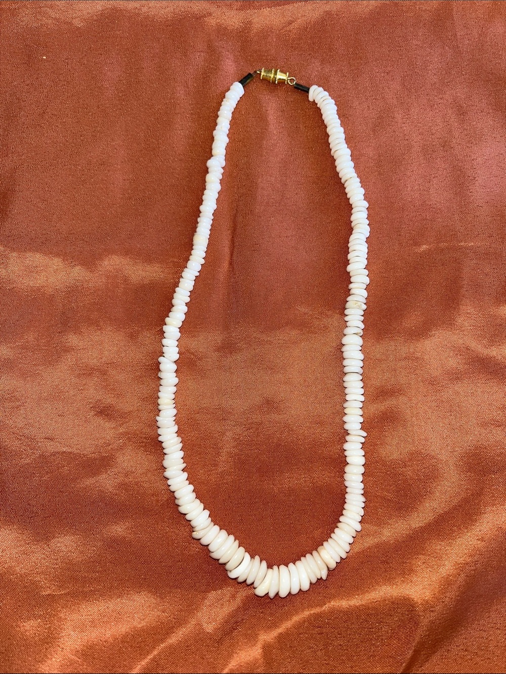 White Shell Bead Necklace by